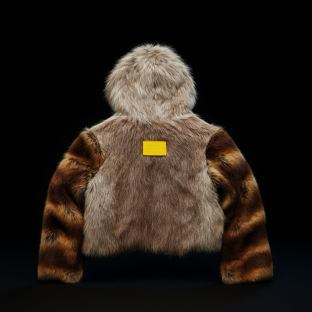 TWO-TONE MINK HOODIE