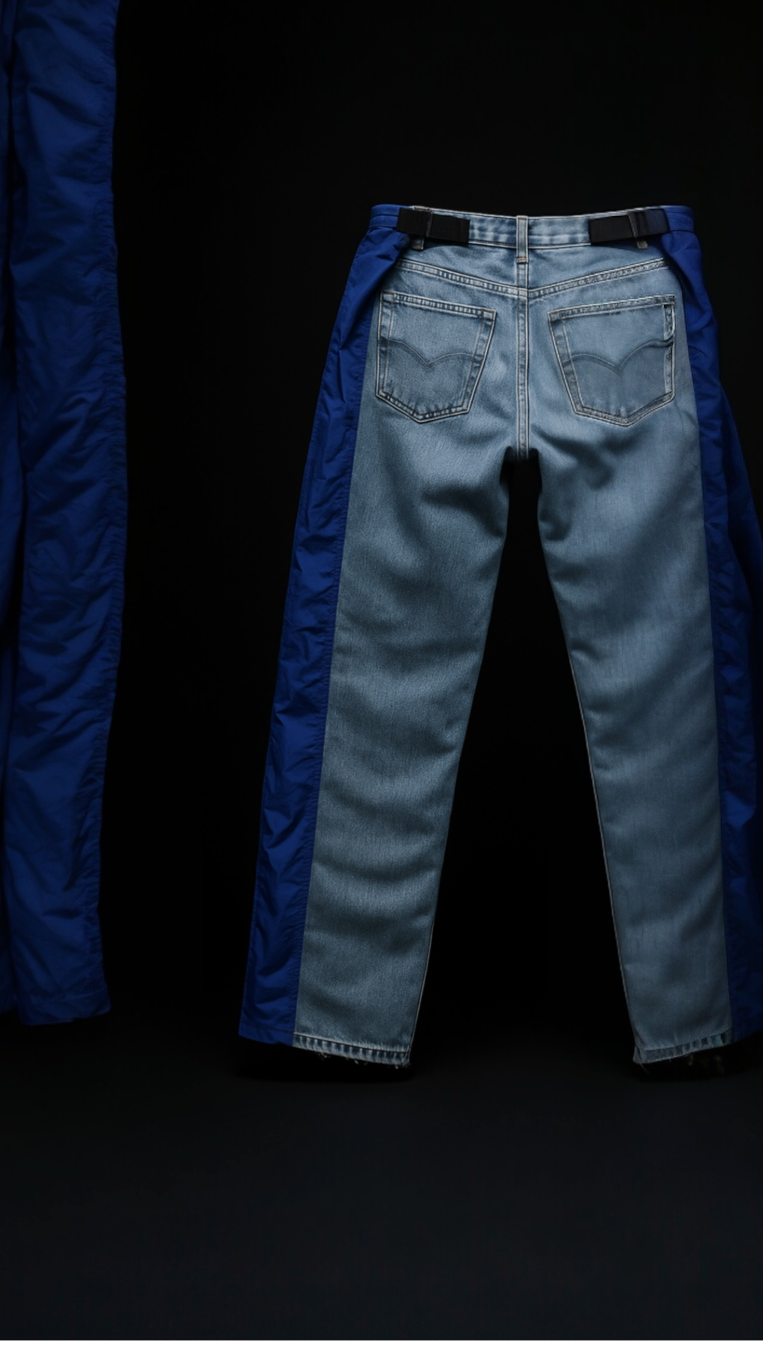 TWO TONE TRACK DENIM
